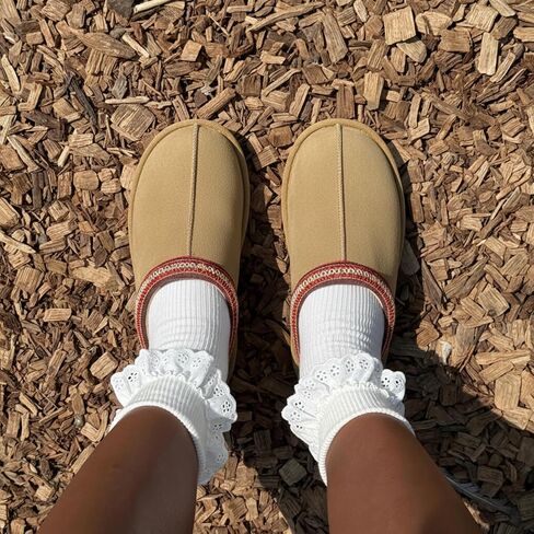 Fuzzy Slippers for Women Girl, Slip On Fur Lined Shoes for Indoor Outdoor Bedroom, Suede Winter Comfy Platform Slippers House Cute Fluffy Clogs (Brown/Black/Sand, US Women Size 6-9) in Saudi Arabia