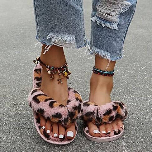 Women's Flip Flop House Slippers Comfort Slip-On Soft Warm Bedroom Spa Indoor Slippers in Saudi Arabia