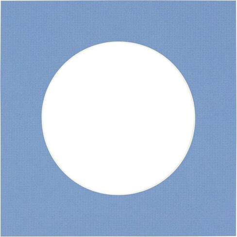 قطع مشطوفة مقاس 14 × 14 لصور مقاس 10 × 10 - فتحة لوحة حصيرة صور على شكل دائرة زرقاء بريتاني مقطوعة مسبقًا - غير لامعة خالية من الأحماض لحماية صورك - قطع مشطوفة للصور العائلية، حزمة من لوحة واحدة in Saudi Arabia