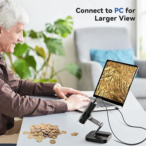 1 قطعة مجهر رقمي لاسلكي 50X-1000X التكبير المحمولة كاميرا مجهرية صغيرة عملة المكبر in Kuwait