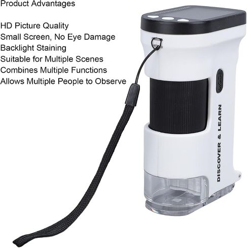 Dpofirs Adjustable Stage Portable Digital Microscope, 2.0 Inch 800X HD 1080P High Definition Handheld Microscope for Kids in Saudi Arabia