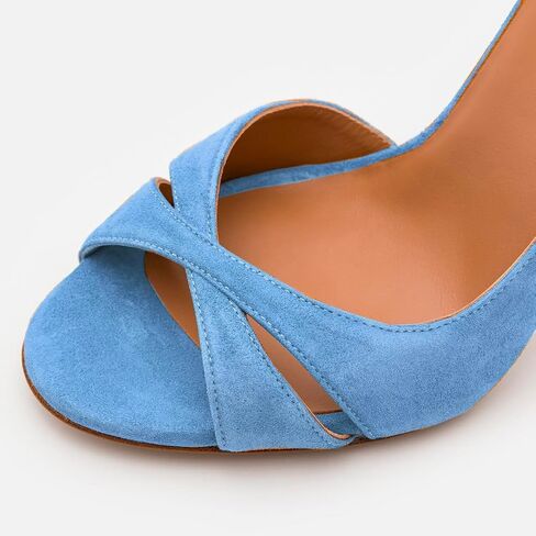 LEHOOR النساء زقزقة اصبع القدم Stiletto الكعب العالي عبر حزام D'Orsay صندل الكعوب الانزلاق على الرجعية 3.5 بوصة Stiletto كعب مضخات مفتوحة اصبع القدم الجانب قطع الصنادل ماتي مثير مكتب الزفاف أنيقة 4-13 M US in Kuwait