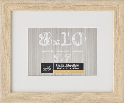 إطار صورة Belmont مقاس 27.94 سم × 35.56 سم مع حصيرة من Studio Décor - أدوات تعليق مرفقة مسبقًا، أفقيًا أو رأسيًا - MDF، ذهبي، عبوة من 8 قطع in Kuwait