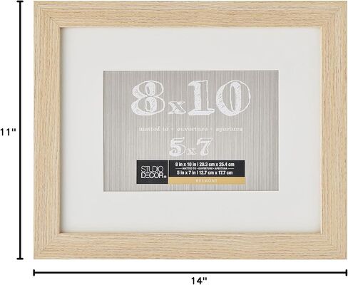 إطار صورة Belmont مقاس 27.94 سم × 35.56 سم مع حصيرة من Studio Décor - أدوات تعليق مرفقة مسبقًا، أفقيًا أو رأسيًا - MDF، ذهبي، عبوة من 8 قطع in Kuwait