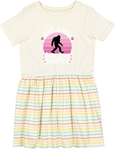 inktastic Just a Girl Who Loves Bigfoot Toddler Dress in Saudi Arabia