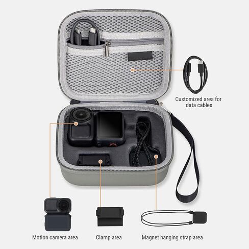 Gugxiom Protective Carrying Case for Nano and Accessories, Portable PU Leather Storage Bag Travel Case with Hand Strap in Saudi Arabia