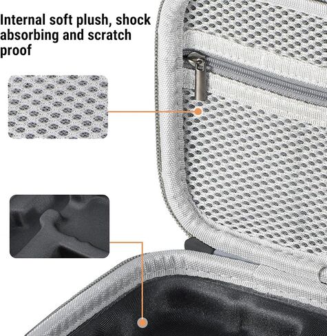 Gugxiom Protective Carrying Case for Nano and Accessories, Portable PU Leather Storage Bag Travel Case with Hand Strap in Saudi Arabia
