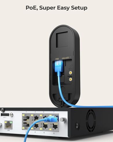 REOLINK قطعتان من كاميرا أمان المنزل PoE بدقة 8 ميجابكسل RLC-820A مع اكتشاف ذكي للشخص/المركبة/الحيوانات الأليفة، رؤية ليلية 100 قدم، وقطعتين من كاميرا جرس باب الفيديو PoE مع رنين V2، نسبة عرض إلى ارتفاع 4:3، قطري 180 درجة in Saudi Arabia