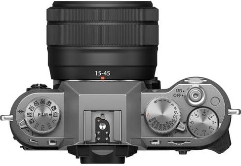 كاميرا Fujifilm X-T50 بدون مرآة مع عدسة 15-45 ملم f/3.5-5.6 باللون الفضي (16828868) تتضمن الحزمة: 2X 128 جيجابايت بطاقة ذاكرة، 2X بطارية قابلة للشحن، شاحن بطارية، طقم فلتر، حامل ثلاثي القوائم، حافظة، والمزيد in Saudi Arabia