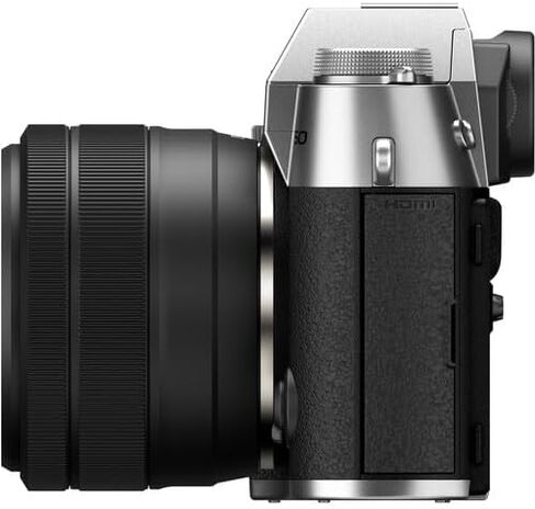 كاميرا Fujifilm X-T50 بدون مرآة مع عدسة 15-45 ملم f/3.5-5.6 باللون الفضي (16828868) تتضمن الحزمة: 2X 128 جيجابايت بطاقة ذاكرة، 2X بطارية قابلة للشحن، شاحن بطارية، طقم فلتر، حامل ثلاثي القوائم، حافظة، والمزيد in Saudi Arabia