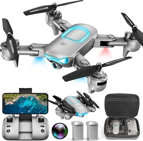 Drone with Camera for Begniners with 1080P FPV Camera, Upgrade Altitude Hold, Gestures Selfie, Waypoint Fly, Headless Mode, 1 PACK in Saudi Arabia