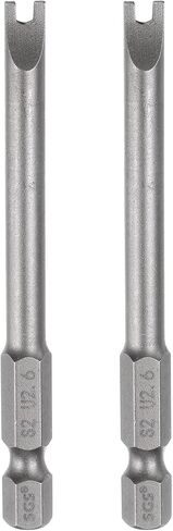 HARFINGTON 2pcs U Shape Screwdriver Bits U 2.6 1/4" Hex Shank 3" Insert Bits S2 Magnetic U Type Screwdriver for Electronic Appliances in Saudi Arabia