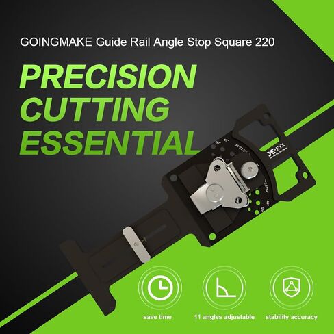 Adjustable Angle Track Saw Square with -60° to 60° Quick Positive Stop,Guide Rail,Protractor,90 Degree Right Rail Guide Compatible with Festool and Makita in Saudi Arabia