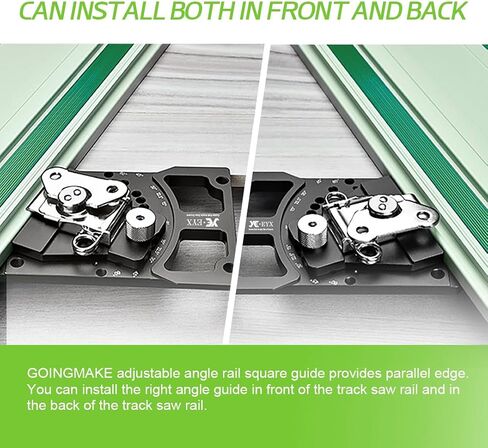 Adjustable Angle Track Saw Square with -60° to 60° Quick Positive Stop,Guide Rail,Protractor,90 Degree Right Rail Guide Compatible with Festool and Makita in Saudi Arabia