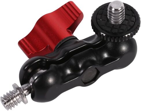 Acouto Dual With Shoe Mount Arm Mount Adapter Multi Function Double Ballhead With Shoe and 1/4 Inch Screw Rotatable Dual Ballhead Hot ElectronicsCamera & in Saudi Arabia