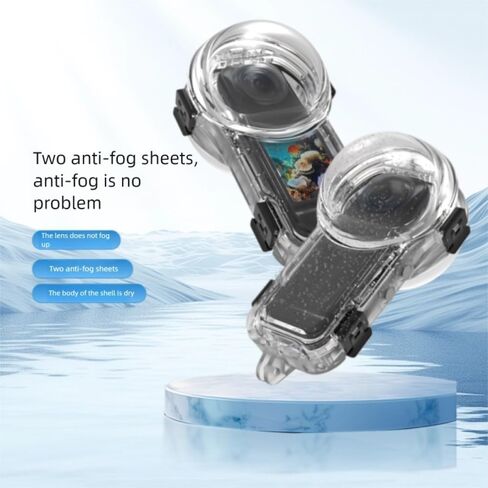 Full Stealth Dive Case for Insta360 X5 Protective 60M Waterproof High Activity Silicone Stainless Steel Housing,Anti-Bump,Scratch-Resistant,Wear-Proof and Anti-Fog Without Blind Spot in Saudi Arabia