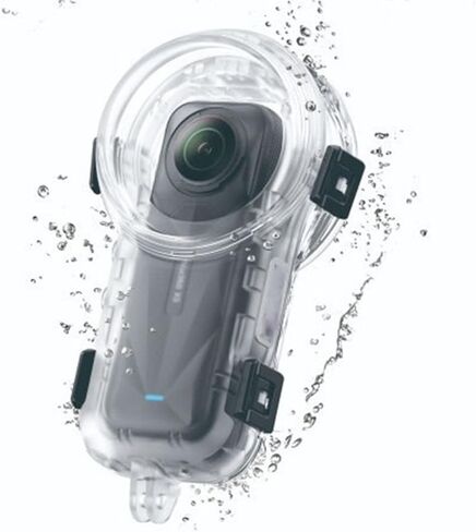 Full Stealth Dive Case for Insta360 X5 Protective 60M Waterproof High Activity Silicone Stainless Steel Housing,Anti-Bump,Scratch-Resistant,Wear-Proof and Anti-Fog Without Blind Spot in Saudi Arabia