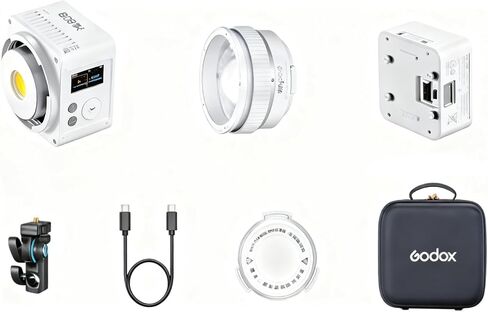 Godox ML80Bi Bi-Color LED Video Light, 29600 Lux@1m 5600K LED Continuous Light, 11 Fx Effects, APP&Wired DMX/CRMX Control, CRI≈96 TLCI ≈96, Godox Mount Outdoor Light for Vlog, Filmmaking in Saudi Arabia