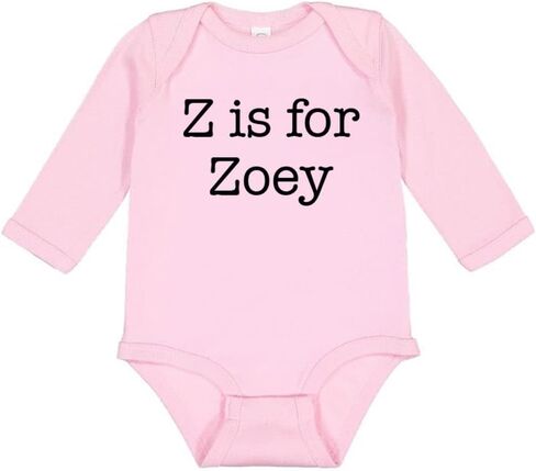 TATY Kids Z is for Zoey Long Sleeve Baby Infant Bodysuit in Saudi Arabia