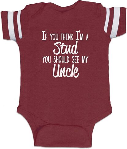 If You Think I'm A Stud You Should See My Uncle Funny Baby Boy Bodysuit Infant in Saudi Arabia
