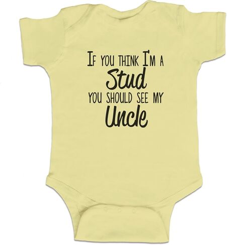 If You Think I'm A Stud You Should See My Uncle Funny Baby Boy Bodysuit Infant in Saudi Arabia