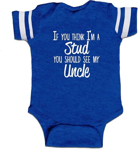 If You Think I'm A Stud You Should See My Uncle Funny Baby Boy Bodysuit Infant in Saudi Arabia