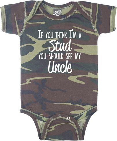 If You Think I'm A Stud You Should See My Uncle Funny Baby Boy Bodysuit Infant in Saudi Arabia