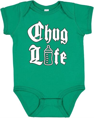 القرش والمطرقة Chug Life مضحك زجاجة حليب الأطفال البلطجة محاكاة ساخرة ثقافة البوب ​​الطفل الزاحف بنين بنات الرضع ارتداءها in Kuwait