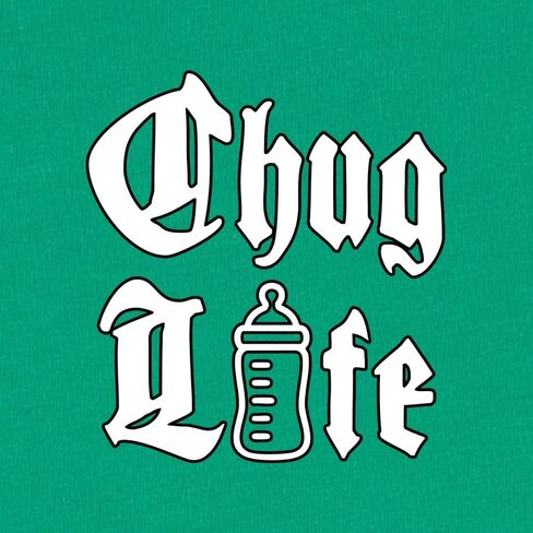 القرش والمطرقة Chug Life مضحك زجاجة حليب الأطفال البلطجة محاكاة ساخرة ثقافة البوب ​​الطفل الزاحف بنين بنات الرضع ارتداءها in Kuwait