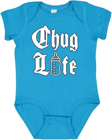 القرش والمطرقة Chug Life مضحك زجاجة حليب الأطفال البلطجة محاكاة ساخرة ثقافة البوب ​​الطفل الزاحف بنين بنات الرضع ارتداءها in Kuwait