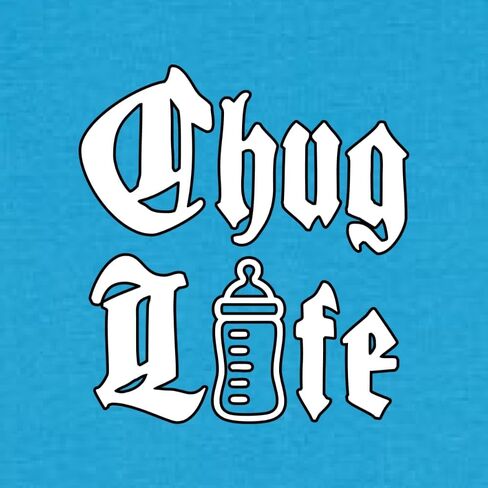 القرش والمطرقة Chug Life مضحك زجاجة حليب الأطفال البلطجة محاكاة ساخرة ثقافة البوب ​​الطفل الزاحف بنين بنات الرضع ارتداءها in Kuwait