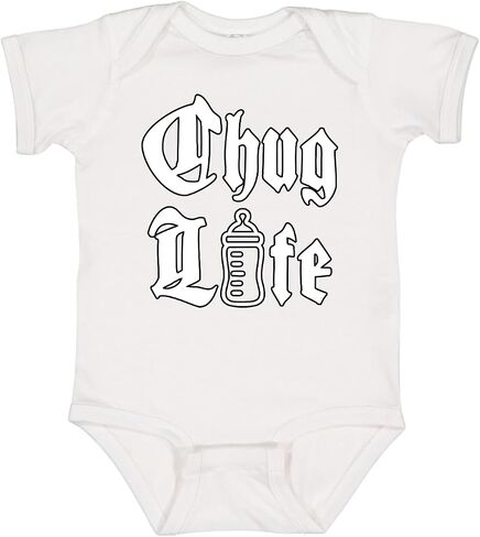 القرش والمطرقة Chug Life مضحك زجاجة حليب الأطفال البلطجة محاكاة ساخرة ثقافة البوب ​​الطفل الزاحف بنين بنات الرضع ارتداءها in Kuwait