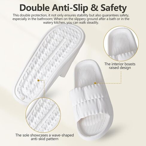 Cloud Slippers, Pillow Slippers Super Soft, Thick Sole Slides for Women with Cushioned Thick Anti-Skid Sole in Saudi Arabia