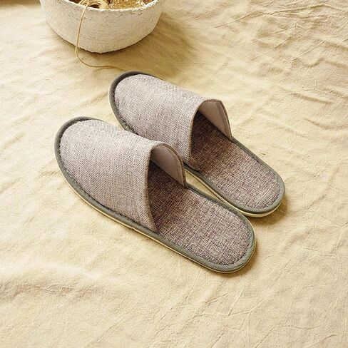 1 Pair Grey Breathable Home Guest Slippers Are Suitable For Spa, Hotel, Party Guests, And Travel in Saudi Arabia