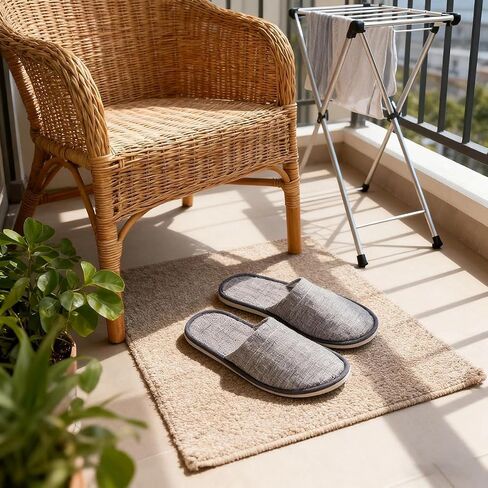 1 Pair Grey Breathable Home Guest Slippers Are Suitable For Spa, Hotel, Party Guests, And Travel in Saudi Arabia
