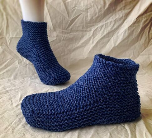 Knit Slippers for Men - Custom Camo Hand Knit Slipper Socks – Bespoke Slippers - Camouflage Yarn Handmade Knitted Slippers – Manly Moccasin House Shoes Unisex Booties for Warm Feet – Cozy Knitted Slippers for Men – Gift for Husband Boyfriend Friend in Saudi Arabia