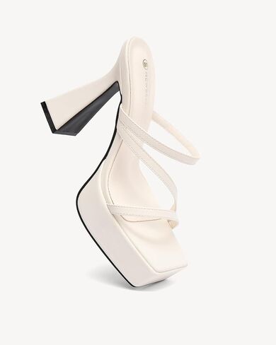 NEWBELLA Women's Platform High Heel Sandals - Fashionable Summer Sandals with Comfortable Cushion, Cone Heel Open Toe Dressy Shoes for Women in Saudi Arabia