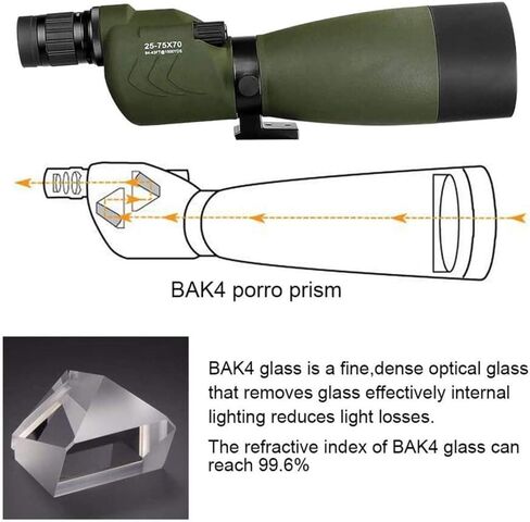 Telescopes for Adults Astronomy, High Power 25-75X70 Telescope Zoom Scope Dv17 BAK4 Prism Lens Coating Monocular Waterproof Outdoor Optical Mirror, Used for Shooting, Archery, Bird Watching in Saudi Arabia