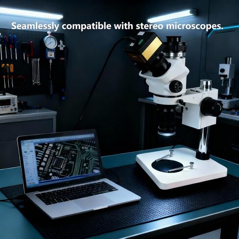 كاميرا مجهرية بدقة 4K عالية الدقة مع تصوير في الوقت الفعلي - دقة 4608 × 3456، وكاميرا رقمية USB بدقة 16 ميجابكسل للصور الثابتة والتقاط الفيديو المباشر، متوافقة مع Mac وWindows in Kuwait