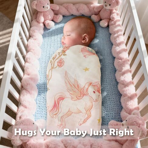 Muslin Baby Swaddle Blankets, 4-Pack 47x47 inches, Breathable 100% Rayon from Bamboo Receiving Blanket, Shower & Registry Gift (Little Dragon/Blue Castle/Hot Air Balloon/Prince & Dragon) in Saudi Arabia