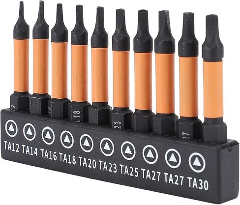 10 Pcs Triangular Screwdriver Bit Set 50mm Length 1/4 Inch Hex Shank Magnetic Triangular Drill Bit in Saudi Arabia