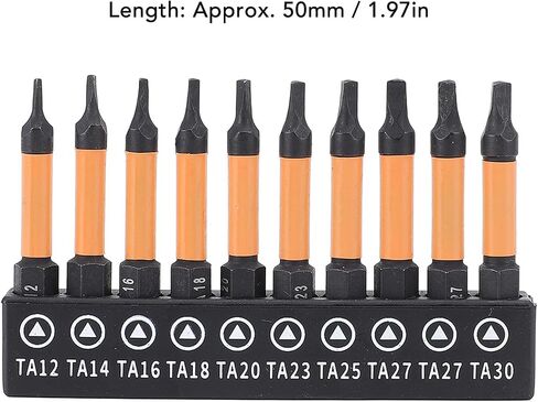 10 Pcs Triangular Screwdriver Bit Set 50mm Length 1/4 Inch Hex Shank Magnetic Triangular Drill Bit in Saudi Arabia