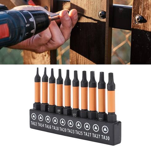 10 Pcs Triangular Screwdriver Bit Set 50mm Length 1/4 Inch Hex Shank Magnetic Triangular Drill Bit in Saudi Arabia