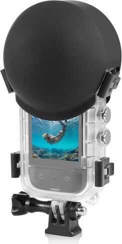 Silicone Lens Guard Cover for Insta360 X5 Invisible Dive Case(Red) | Dust & Scratch-Resistant in Saudi Arabia
