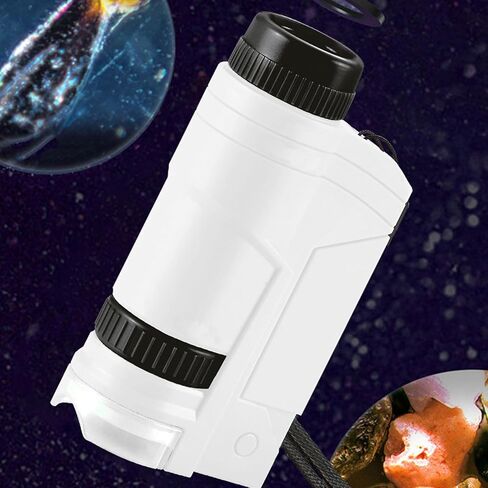 60x-120x Zoom Pocket Microscope with LED Light | Portable Handheld Mini Microscope | 5-Piece Set Includes Carrying Case | for Science Education in Saudi Arabia