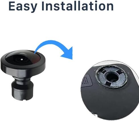 عدسة عين السمكة البديلة لكاميرات الحركة - متوافقة مع GoPro Max 360، جزء إصلاح واسع الزاوية، سهل التركيب in Kuwait