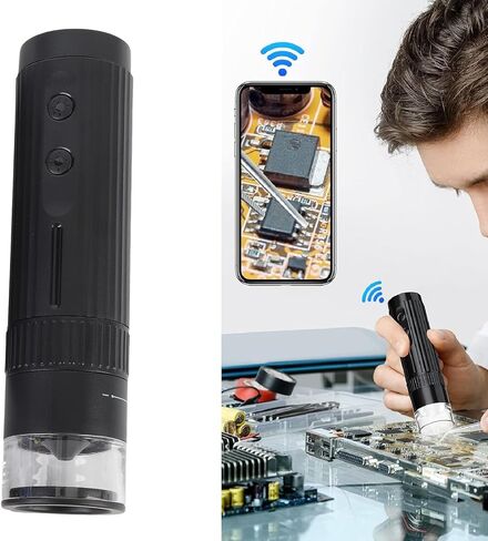 مجهر رقمي Asixxsix، 1080P HD 8 أضواء LED تكبير 50X إلى 1000X مجهر رقمي لاسلكي USB محمول مع حامل قابل للتعديل، للهاتف اللوحي in Kuwait