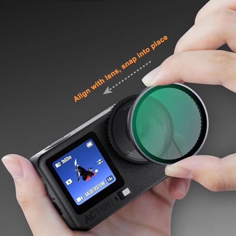 فلتر عدسة الكاميرا لـ DJI Osmo Action 6، CPL Polarizing Protection ND8/ND16/ND32/ND64/ 1/4 ملحقات فلتر كاميرا الضباب الأسود (ND32) in Kuwait