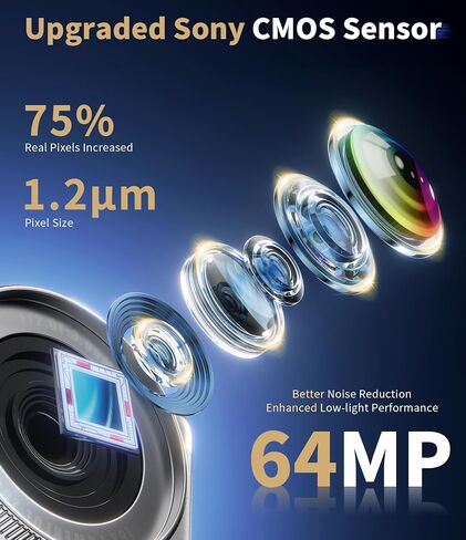 Native 4K Digital Camera Real 21MP CMOS 64MP Images| 3" Flip Screen Vlogging Camera with Built-in Microphone | 16 Retro Filters | Macro & Wide-Angle Lens Support | 32GB&OTG Included in Saudi Arabia