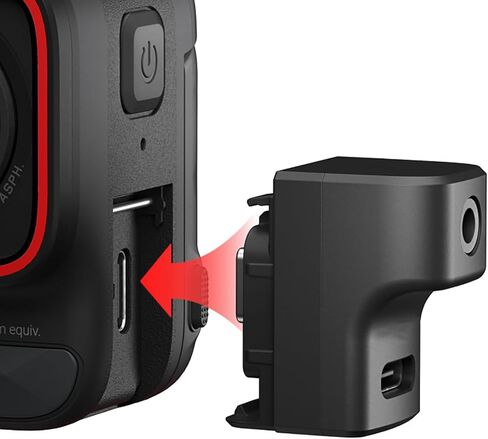 Audio Adapter Camera External Microphone Adapter with Type-C & 3.5mm Ports Fit for Insta 360 Ace/Ace Pro Action Camera in Kuwait